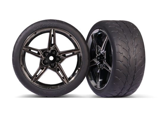 T&W SPLIT SPOKE BLK CHRM 2.0' RESPONSE REAR - Xtreme RC