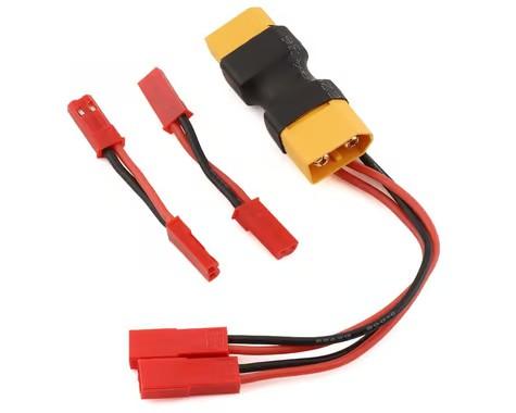 XT60 Dual JST Connector w/ 2 Male-Male Adaptors - Xtreme RC