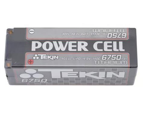 Tekin Titanium Power Cell 4S Brick LiPo Battery 140C (14.8V/6750mAh) w/5mm Bullets - Xtreme RC