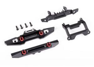 BUMPER FRONT (1) REAR (1) ALUM BLK - Xtreme RC