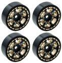 Power Hobby 1.0" Black Brass Beadlock Crawler Wheels, 1/24 Traxxas TRX-4M
