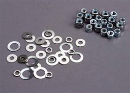 Nut set, lock nuts (3mm (11) and 4mm(7)) & washer set - Xtreme RC