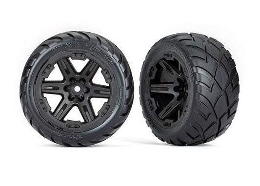 RXT black wheels, Anaconda tires, foam inserts) (4WD electric front/rear, 2WD electric front only) (2) (TSM rated) - Xtreme RC