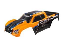 BODY, X-MAXX ORANGE (PAINTED, DECALS APPLIED) - Xtreme RC