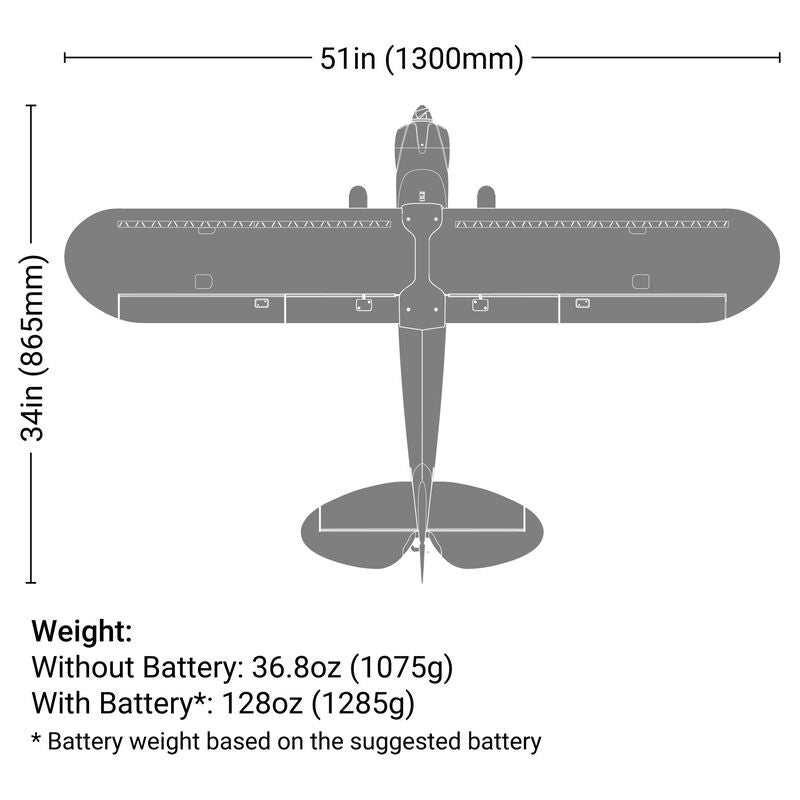 Carbon Cub S2 1.3M RTF - Xtreme RC