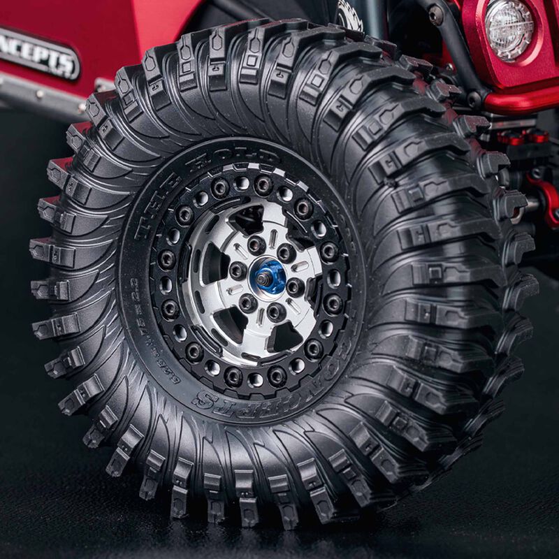 JConcepts Jammer 2.2" Beadlock Aluminum Crawler Wheels (4) (Silver/Black)