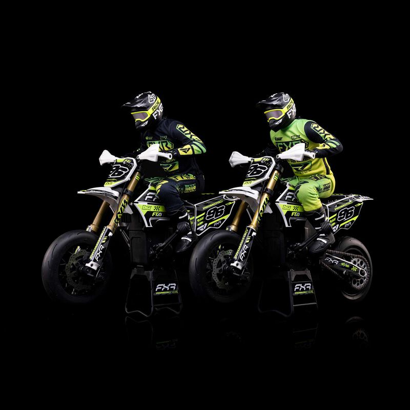 Promoto-SM 1/4 Super Moto Motorcycle, FXR, White: RTR Basic - Xtreme RC