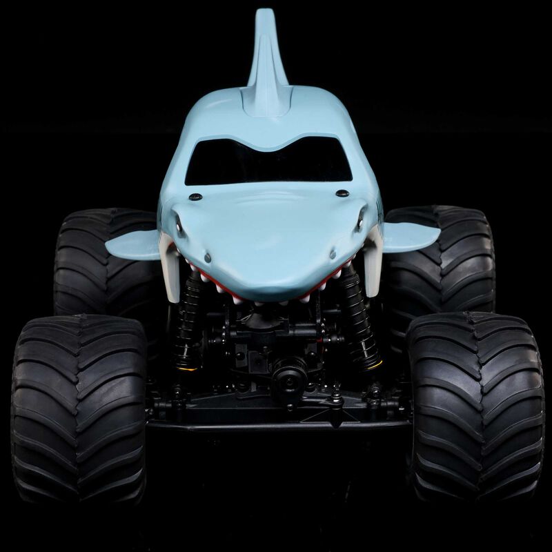 1/18 Mini LMT Megalodon 2S 4X4 RTR Brushed Monster Truck (Battery & Charger Included), Blue - Xtreme RC