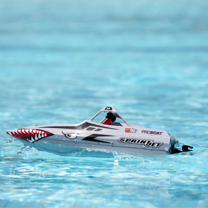 Sprintjet 9-inch Self-Right Jet Boat RTR, Silver - Xtreme RC