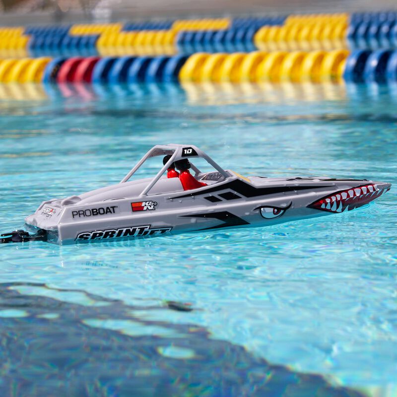 Sprintjet 9-inch Self-Right Jet Boat RTR, Silver - Xtreme RC