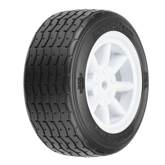 VTA Front Tire, 26mm, Mounted White Wheel - Xtreme RC
