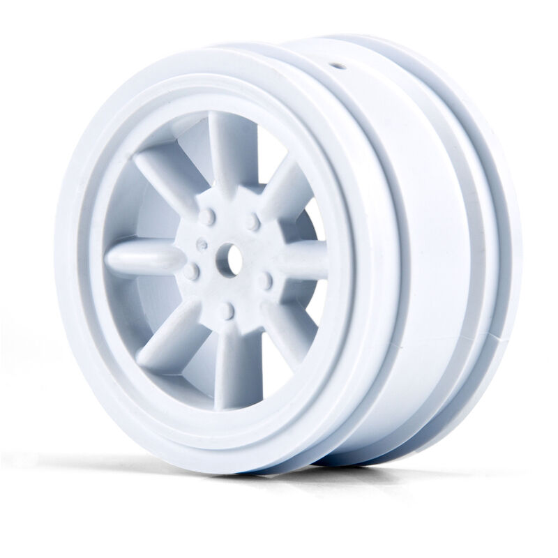 VTA Front Tire, 26mm, Mounted White Wheel - Xtreme RC