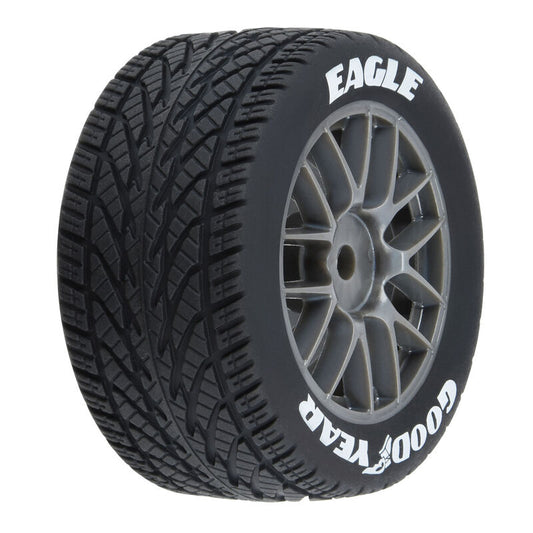 Goodyear Eagle Rain Tire F/R MTD Grey for Losi NASCAR Race Car (4)