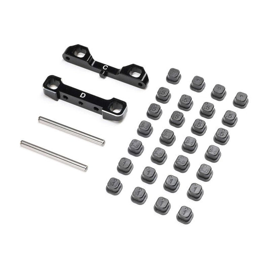 Adjustable Pivot Set C & D, Black: 22S Sprint - Xtreme RC