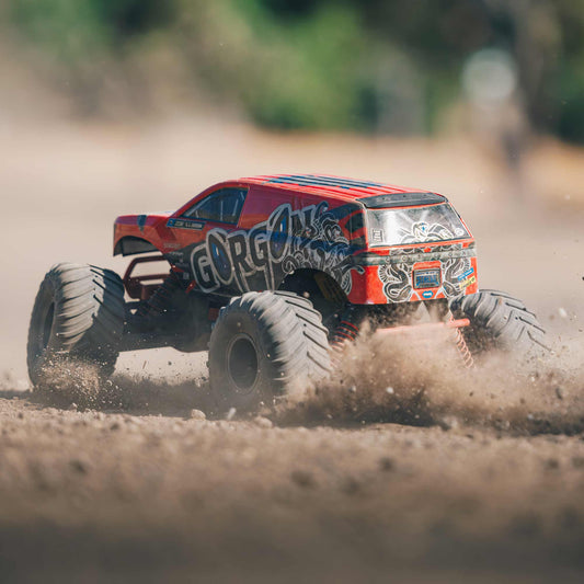 1/10 GORGON 2WD RTR Brushed Monster Truck (Battery & Charger Included), Red