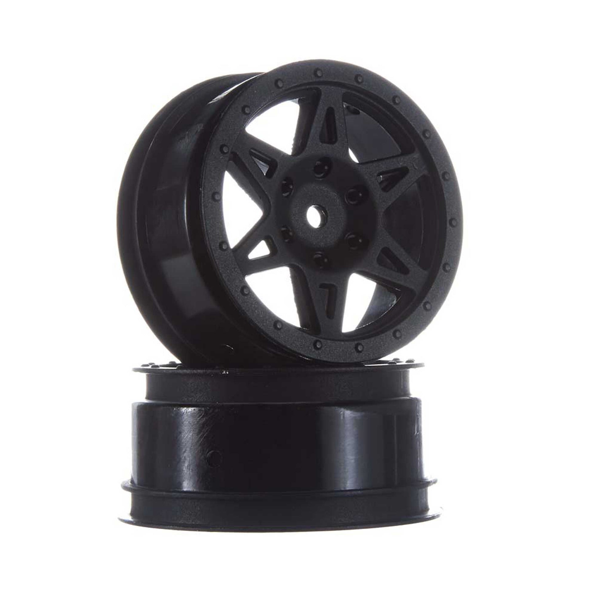 1/10 Front 2.2/3.0 Wheels, 12mm Hex, Black: Raider