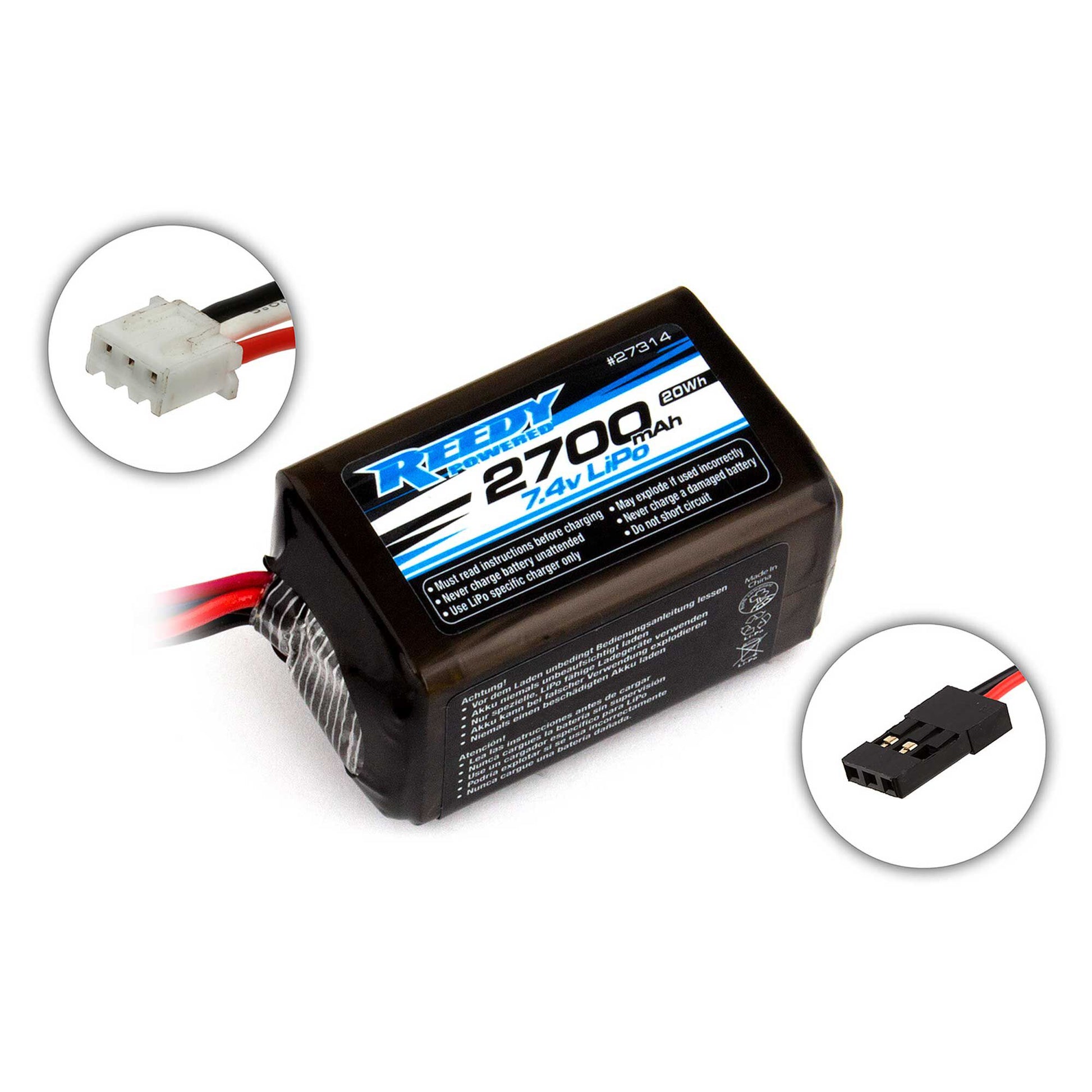 Reedy LiPo Pro RX 2700mAH 7.4V Hump