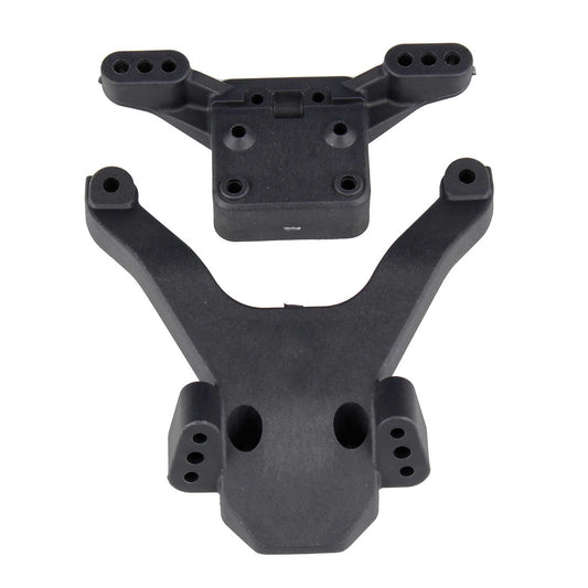 FT Top Plate and Ballstud Mount, Carbon: RC10B6