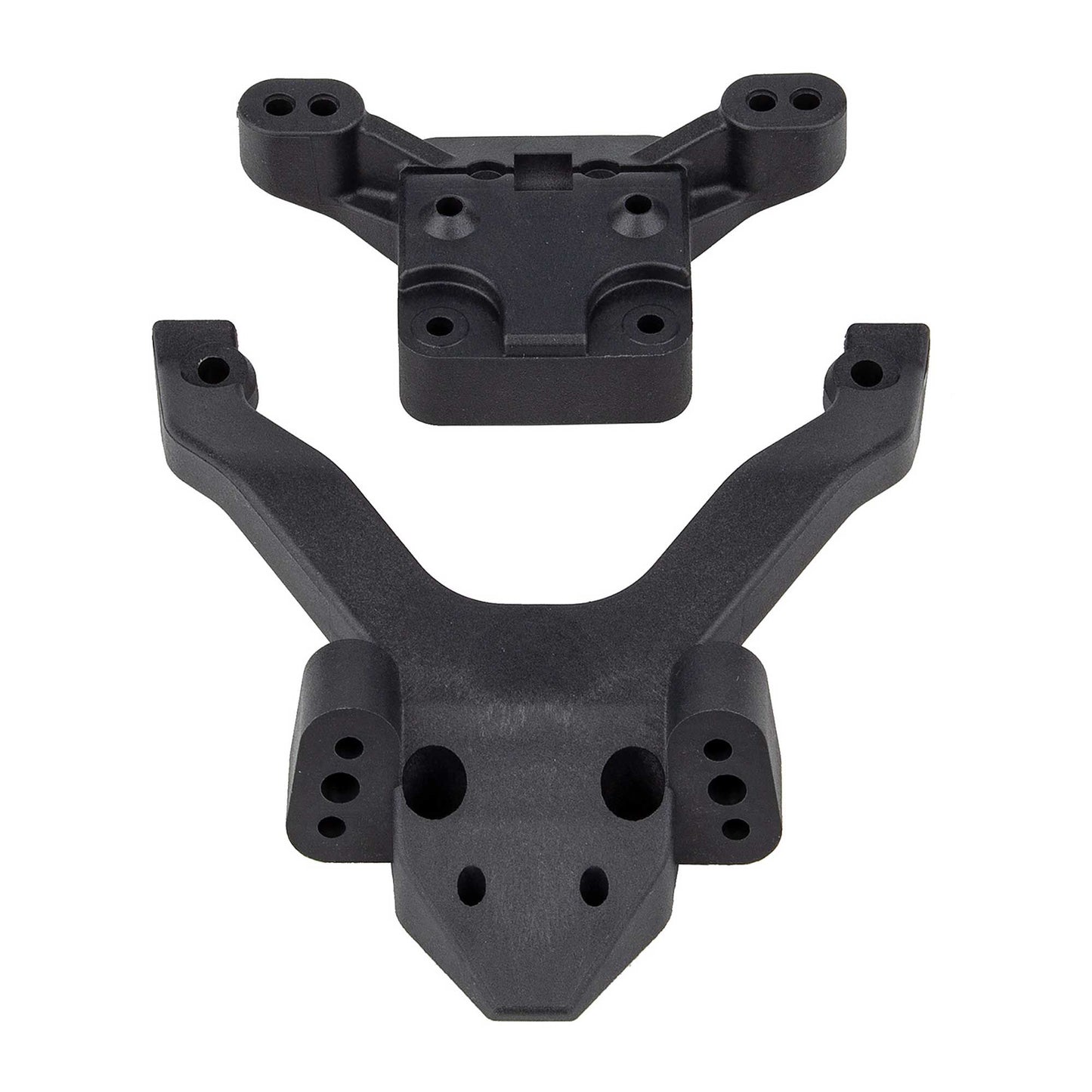 RC10B6.4 FT Top Plate and Ballstud Mount, Carbon