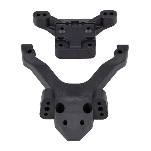 RC10B6.4 FT Top Plate and Ballstud Mount, Carbon