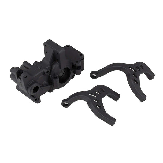 RC10B6 FT Laydown Gearbox and ChassisBraces,carbon