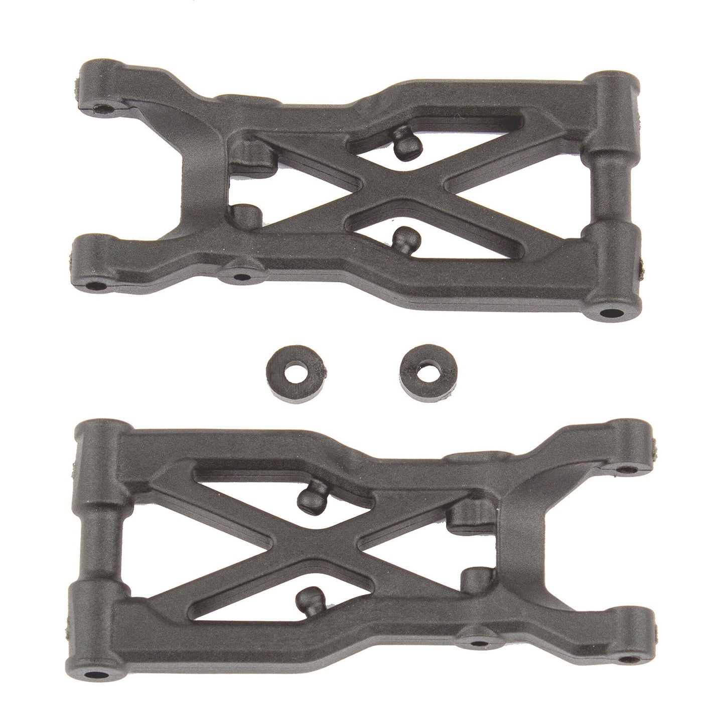 RC10B74 FT Rear Suspension Arms, carbon fiber