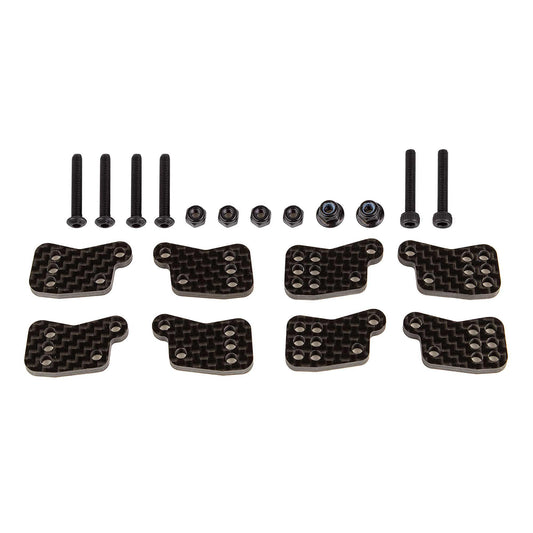 RC8B4.1 FT Rear Hub Tower Set, carbon fiber
