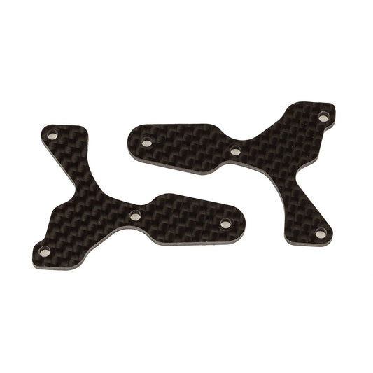 RC8B4 FT F/L Suspension Arm Inserts, Carbon Fiber