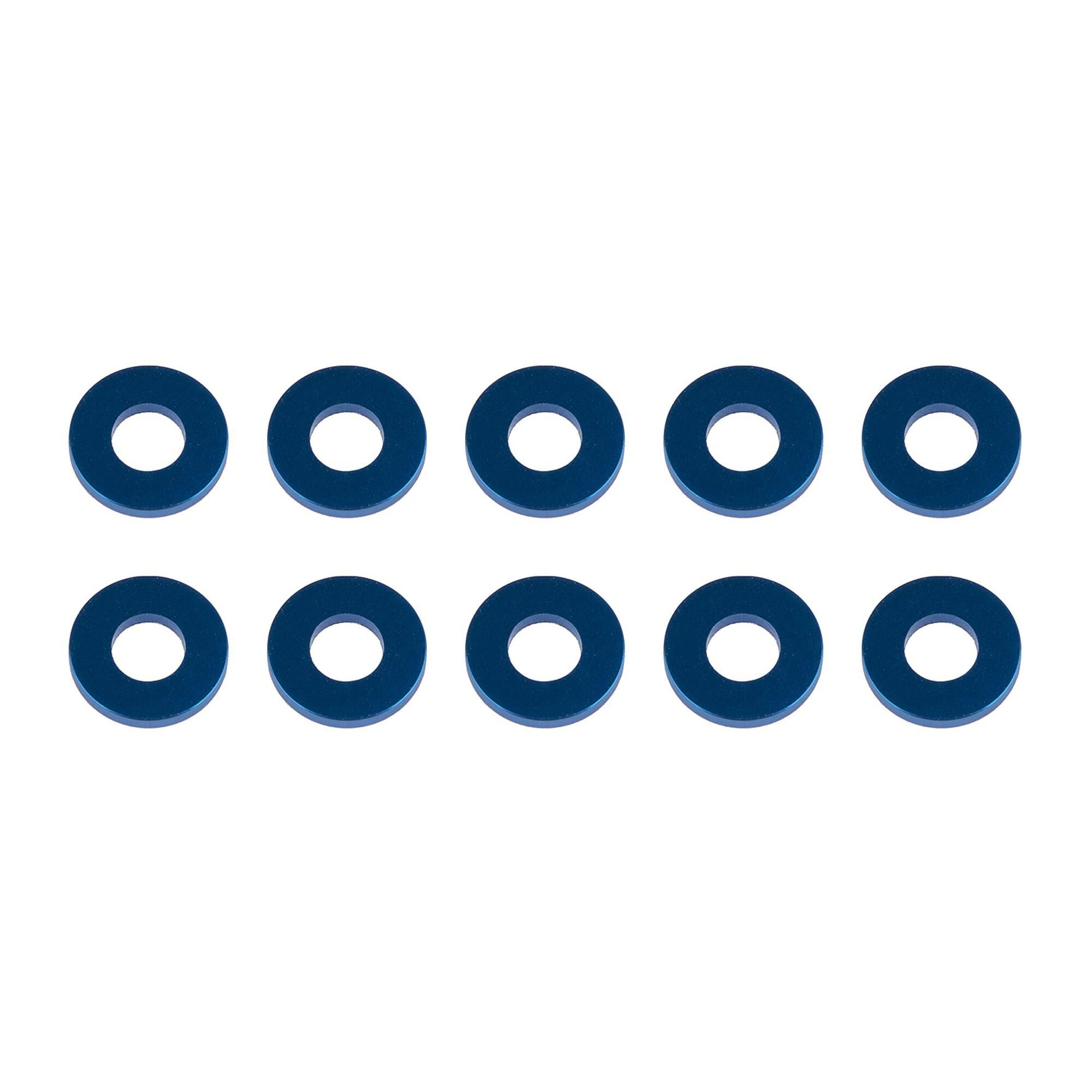 Washers, 7.8x3.5x1.0mm, blue aluminum