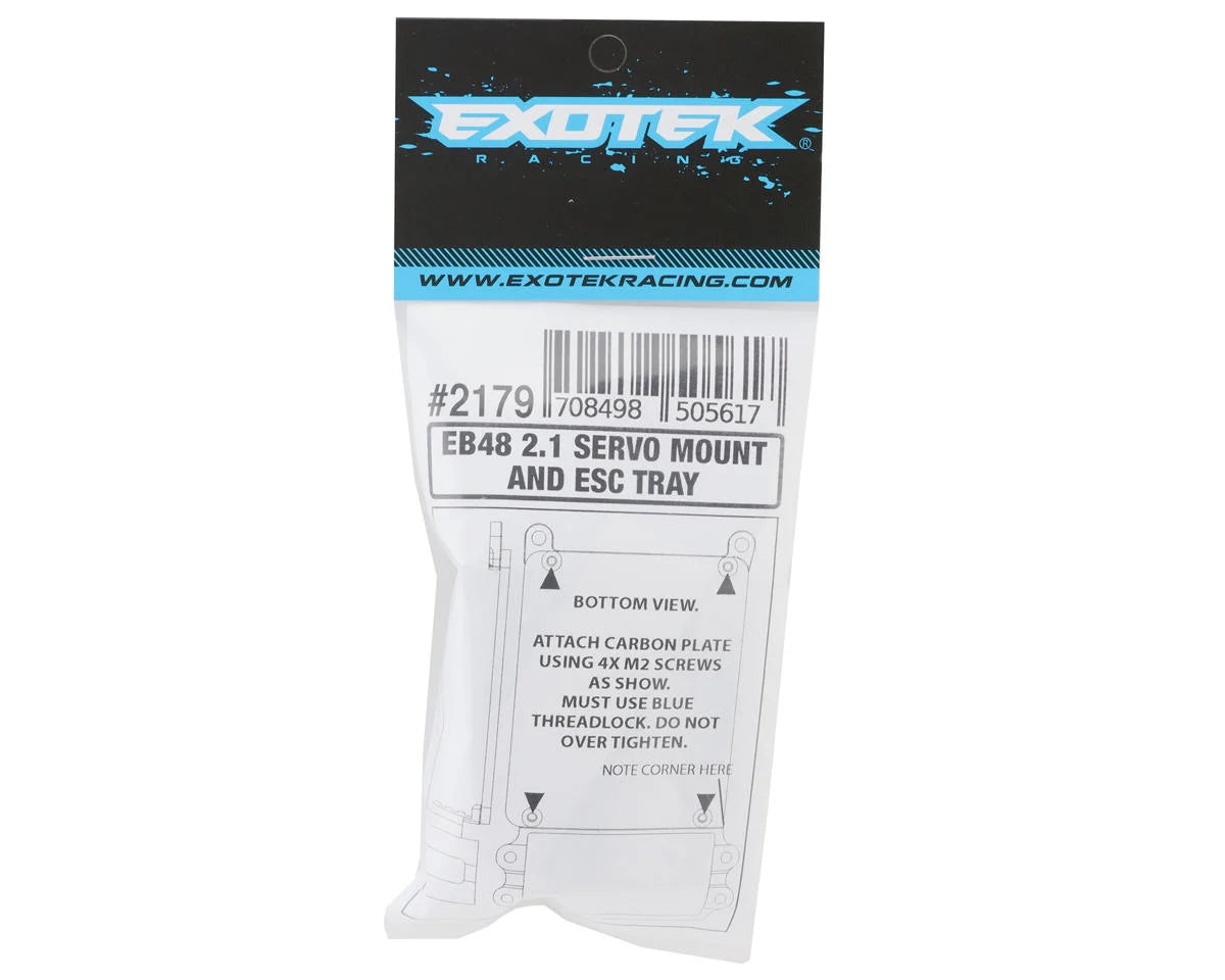 Exotek Tekno EB48 2.1 Aluminum Servo Mount & Carbon Fiber Tray Set - Xtreme RC
