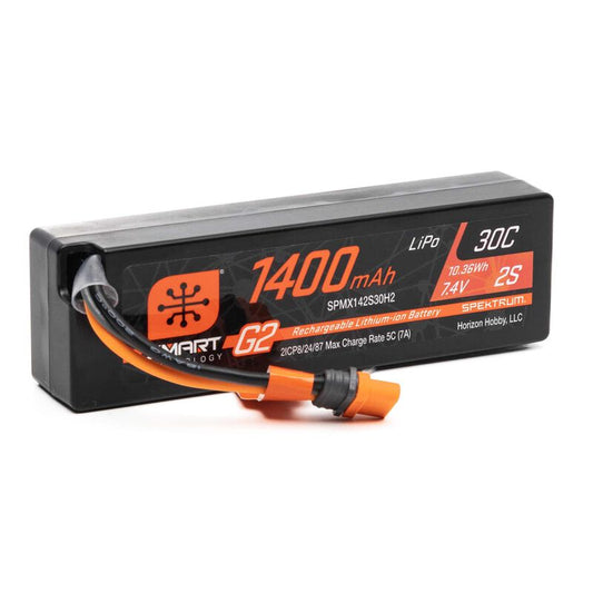 1400mAh 2S 7.4V Smart G2 30C LiPo; IC2 Connector - Xtreme RC
