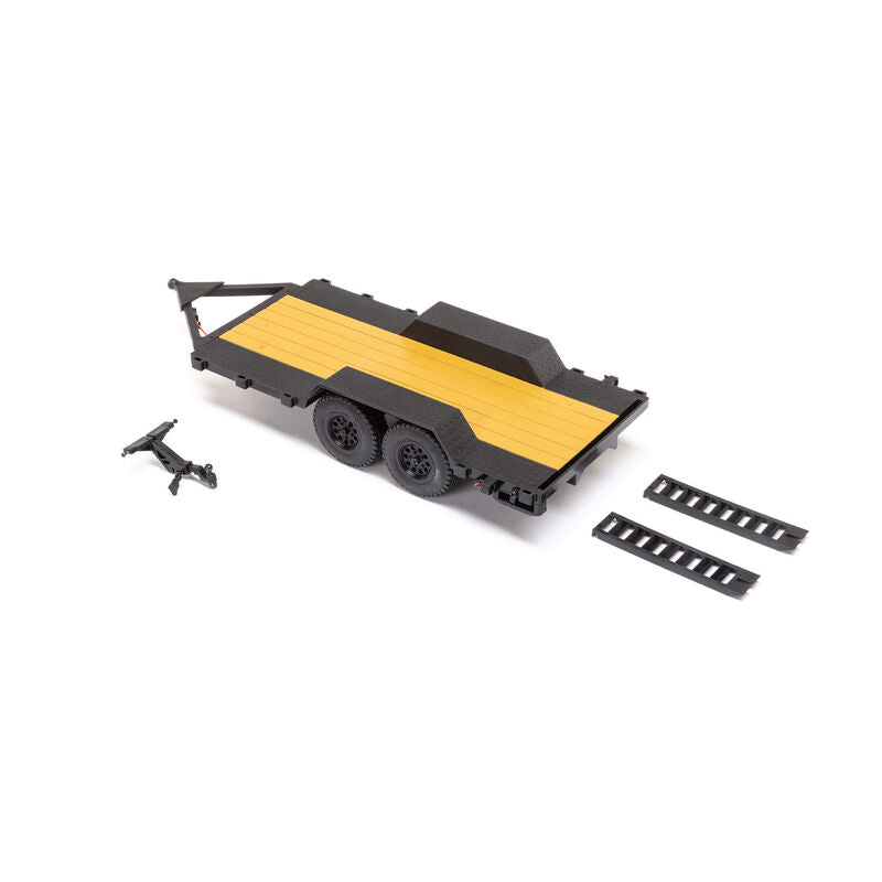 SCX24 Flat Bed Vehicle Trailer with LED Taillights:1/24th - Xtreme RC