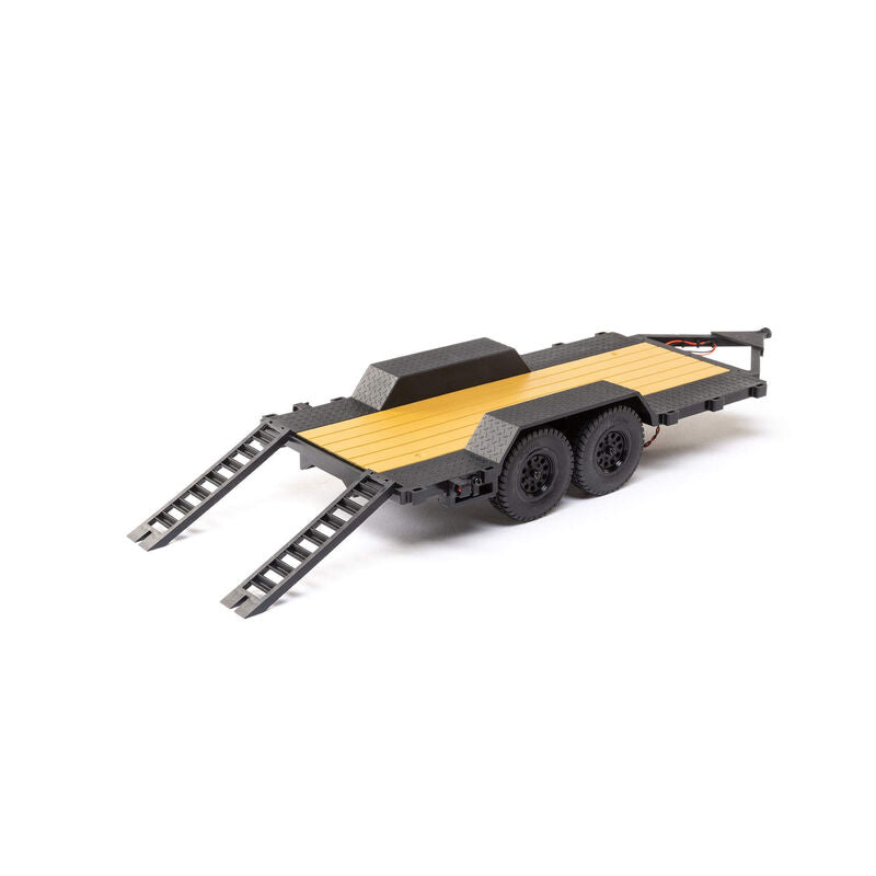 SCX24 Flat Bed Vehicle Trailer with LED Taillights:1/24th - Xtreme RC