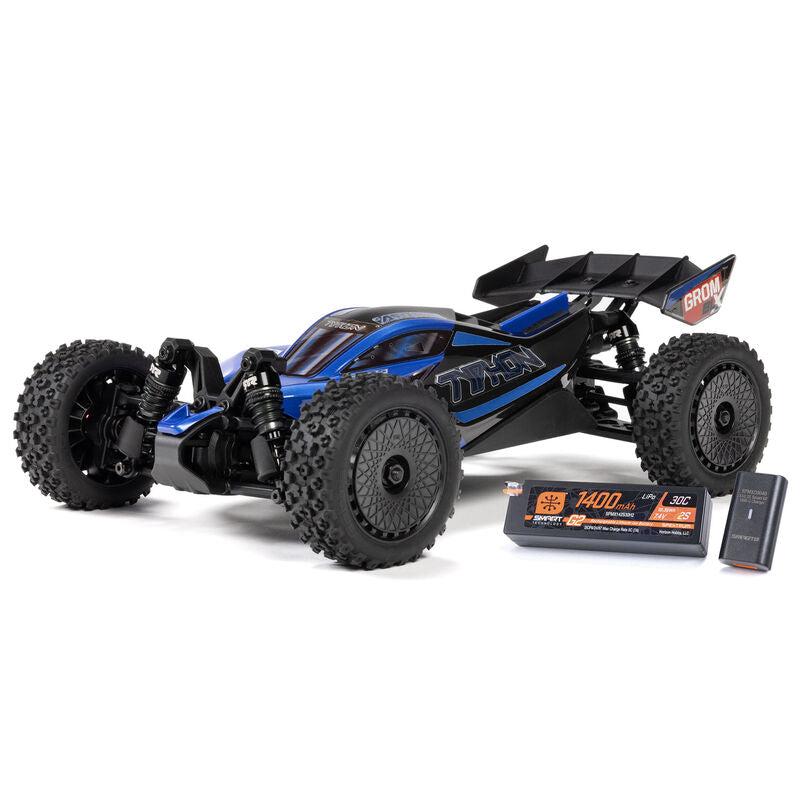 TYPHON GROM 4X4 223S BLX BRUSHLESS SMALL SCALE BUGGY RTR WITH DSC, BATTERY & CHARGER, BLUE - Xtreme RC