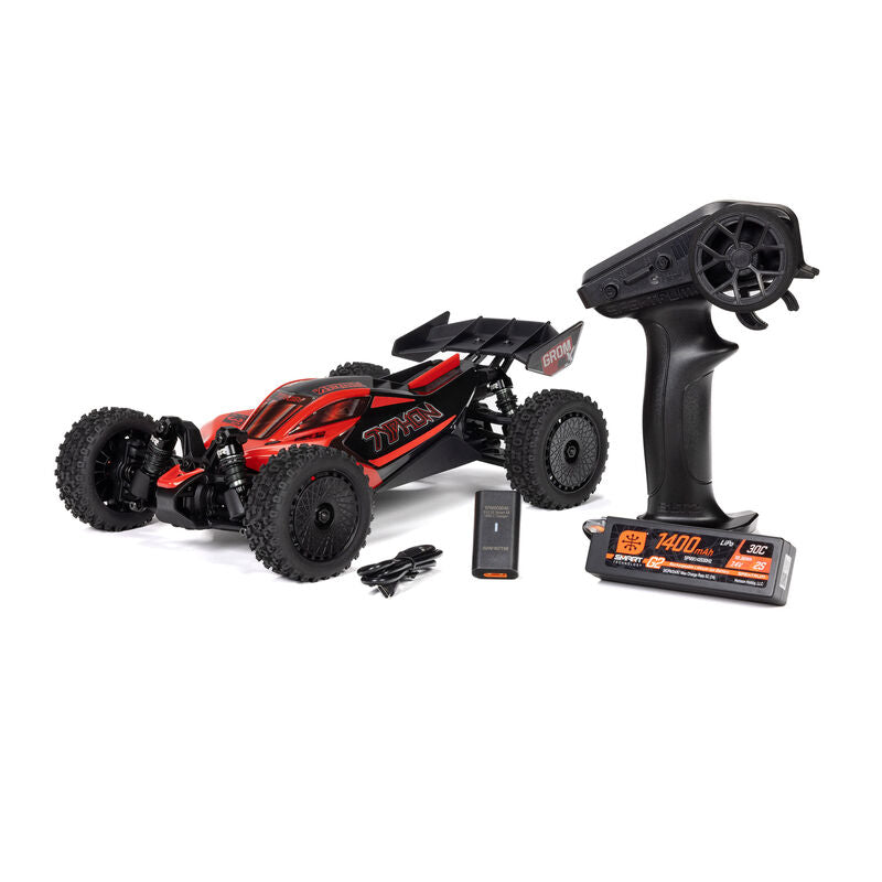 TYPHON GROM 4X4 223S BLX BRUSHLESS SMALL SCALE BUGGY RTR WITH DSC, BATTERY & CHARGER, RED - Xtreme RC