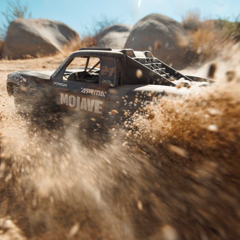 MOJAVE GROM 4X4 223S BLX BRUSHLESS SMALL SCALE DESERT TRUCK RTR WITH DSC, BLACK - Xtreme RC