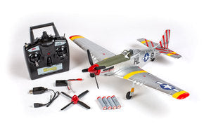Rage R/C P-51D Mustang 500mm Brushless RTF Warbird with PASS (Pilot Assist Stability Software) System - Xtreme RC