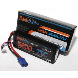 3S 11.1V 5200MAH 75C Lipo Battery Hardwired with EC5 Connector - Xtreme RC