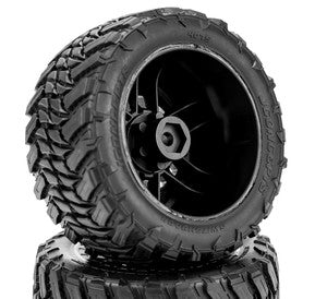 J Concepts Switchback-Platinum Compound (Pre-mounted on #3456 Shuttle Wheel for Traxxas Rustler/Rustler 4x4 - Xtreme RC