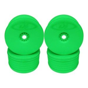 DE Racing Speedline Plus 1/8 Truggy Wheels, Green (4 Pack) - Xtreme RC