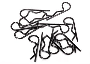 1834A Traxxas Body clips, black (12) (standard size) - Xtreme RC