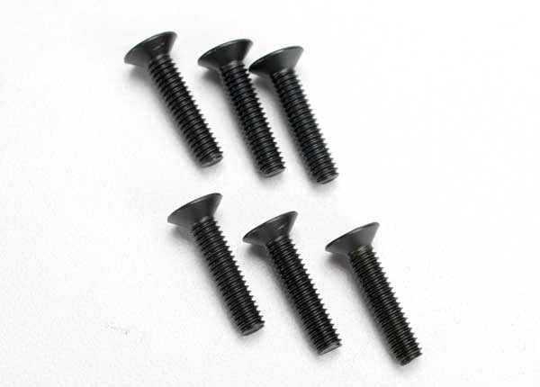 Traxxas Screws, 4x18mm countersunk machine (hex drive) (6) - Xtreme RC