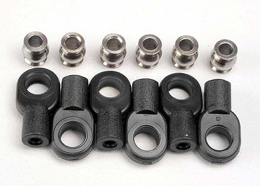 Rod Ends, short (6)/hollow balls (6) - Xtreme RC