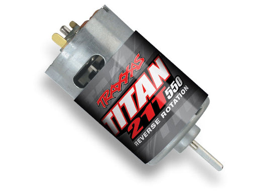 Traxxas Motor, Titan 550, reverse rotation (21-turns/ 14 volts) (1) - Xtreme RC