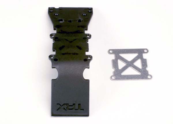 Skidplate, front plastic (black) - Xtreme RC