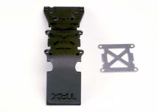 Skidplate, front plastic (black) - Xtreme RC