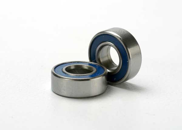 Ball bearings, blue rubber sealed (5x11x4mm) (2) - Xtreme RC