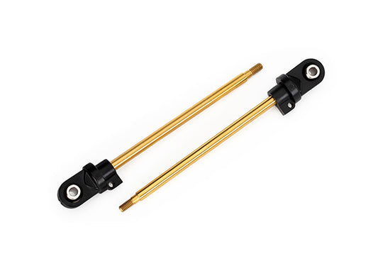 7763T - Shaft, GTX shock, TiN-coated (2) (assembled with rod ends and steel hollow balls) - Xtreme RC