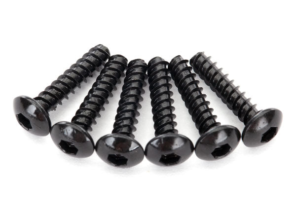 Screws, 2.6x12mm button-head, self-tapping (hex drive) (6) - Xtreme RC