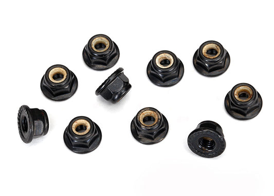 Nuts, 4mm flanged nylon locking - Xtreme RC